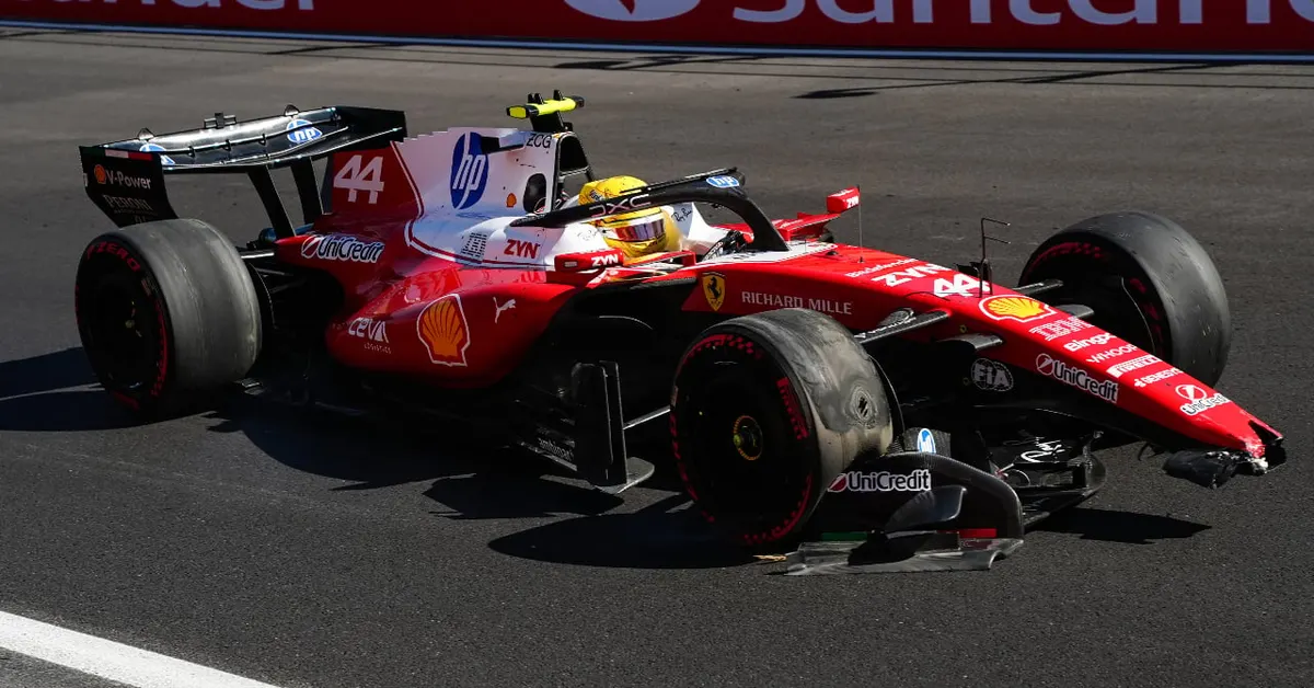 Lewis Hamilton crashes during Spanish GP final practice